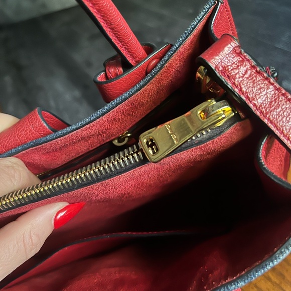❌Sold ❌Miu Miu denim and red leather bag | From Prada Japan - Picture 5 of 17